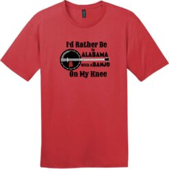 Rather Be In Alabama Banjo T-Shirt Classic Red - US Custom Tees