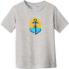 Rhode Island Ocean State Anchor Toddler T-Shirt Heather Gray - US Custom Tees