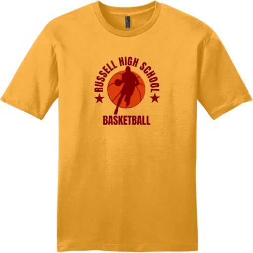 Russell High School Basketball T-Shirt Gold - US Custom Tees