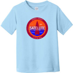 Satellite Beach Space Coast Vintage Toddler T-Shirt Light Blue - US Custom Tees