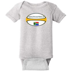 South Africa Rugby Ball Baby One Piece Heather - US Custom Tees