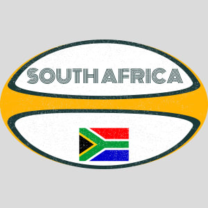 South Africa Rugby Ball Design - US Custom Tees