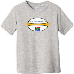 South Africa Rugby Ball Toddler T-Shirt Heather Gray - US Custom Tees