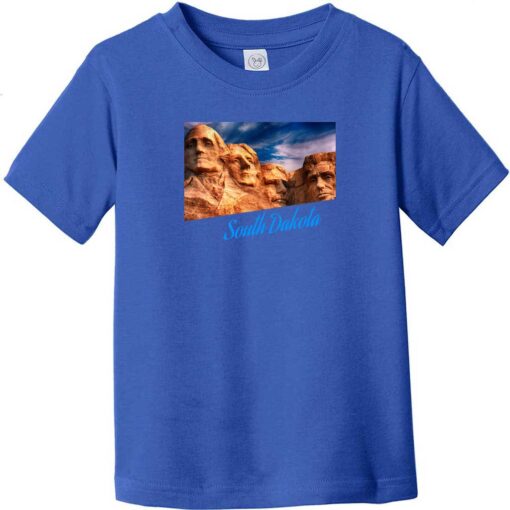 South Dakota Mount Rushmore Toddler T-Shirt Royal Blue - US Custom Tees