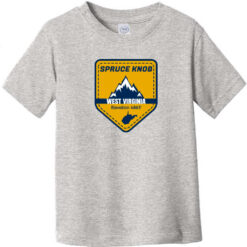 Spruce Knob West Virginia Toddler T-Shirt Heather Gray - US Custom Tees