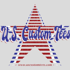 U.S. Custom Tees Retro Logo Design - US Custom Tees