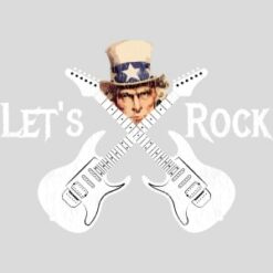 Uncle Sam Lets Rock Guitar Design - US Custom Tees