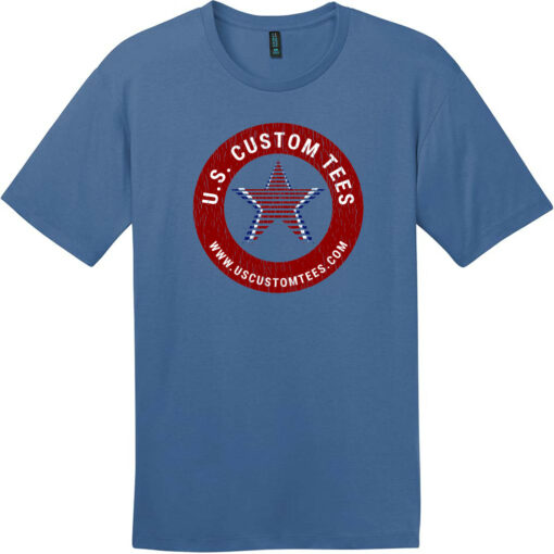US Custom Tees Brand Logo T-Shirt Maritime Blue - US Custom Tees