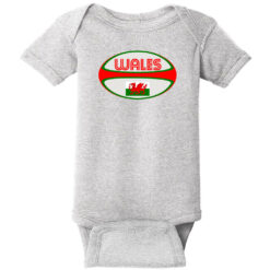 Wales Rugby Ball Baby One Piece Heather - US Custom Tees