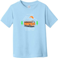 Yosemite Park Road Trip Toddler T-Shirt Light Blue - US Custom Tees
