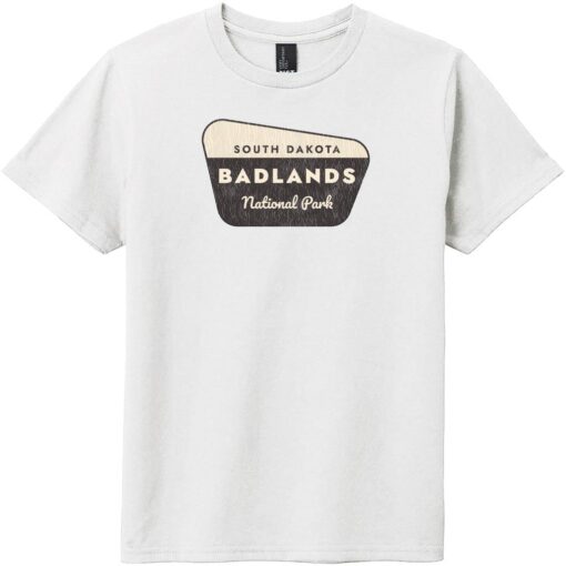 Badlands National Park Youth T-Shirt White - US Custom Tees