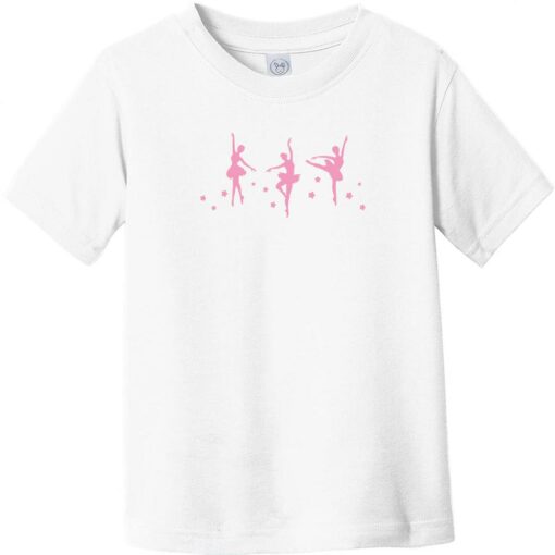 Ballerinas Dancing Toddler T-Shirt White - US Custom Tees
