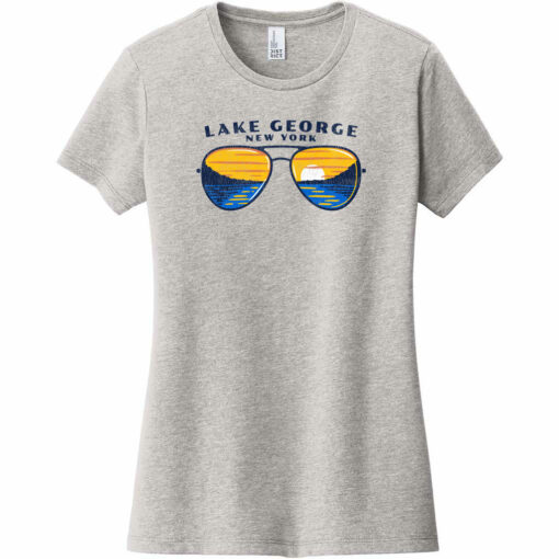 Lake George New York Women's T-Shirt Light Heather Gray - US Custom Tees