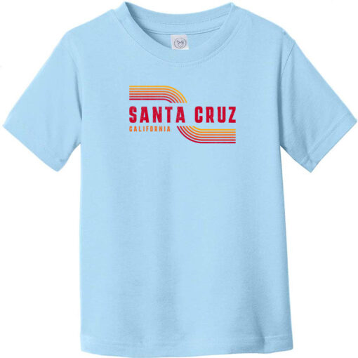 Santa Cruz California Vintage Toddler T-Shirt Light Blue - US Custom Tees