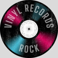 Vinyl Records Rock Design - US Custom Tees