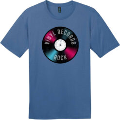 Vinyl Records Rock T-Shirt Maritime Blue - US Custom Tees