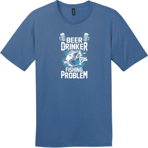 Beer Drinker Fishing Problem T-Shirt Maritime Blue - US Custom Tees