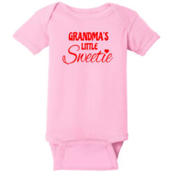 Grandma's Little Sweetie Baby One Piece Pink - US Custom Tees