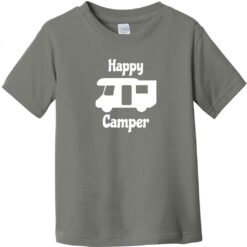 Happy Camper Toddler T-Shirt Charcoal - US Custom Tees