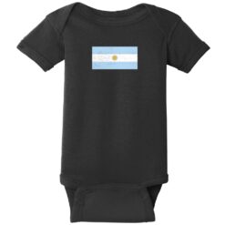 Argentina Flag Vintage Baby One Piece Black - US Custom Tees
