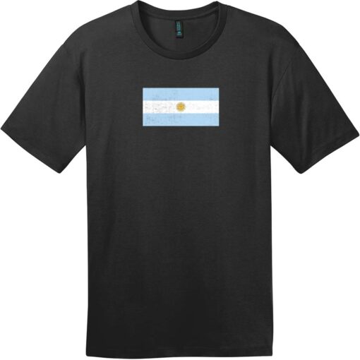 Argentina Flag Vintage T-Shirt Jet Black - US Custom Tees