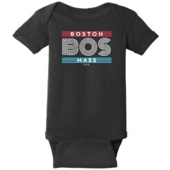 Boston Mass USA Baby One Piece Black - US Custom Tees