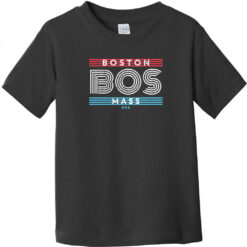 Boston Mass USA Toddler T-Shirt Black - US Custom Tees