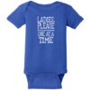 Ladies Please One At A Time Baby One Piece Royal - US Custom Tees