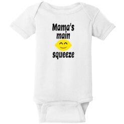 Mama's Main Squeeze Lemon Baby One Piece White - US Custom Tees