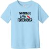 Mommy’s Little Firecracker Toddler T-Shirt Light Blue - US Custom Tees