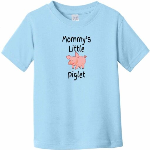 Mommy's Little Piglet Toddler T-Shirt Light Blue - US Custom Tees