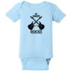 My Daddy Rocks Baby One Piece Light Blue - US Custom Tees