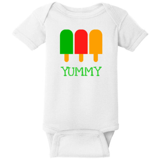 Popsicles Yummy Baby One Piece White - US Custom Tees