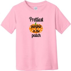 Prettiest Pumpkin In The Patch Toddler T-Shirt Light Pink - US Custom Tees