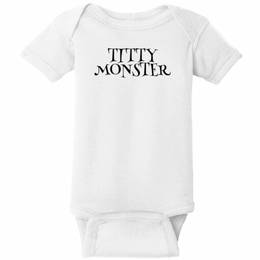 Titty Monster Baby One Piece White - US Custom Tees
