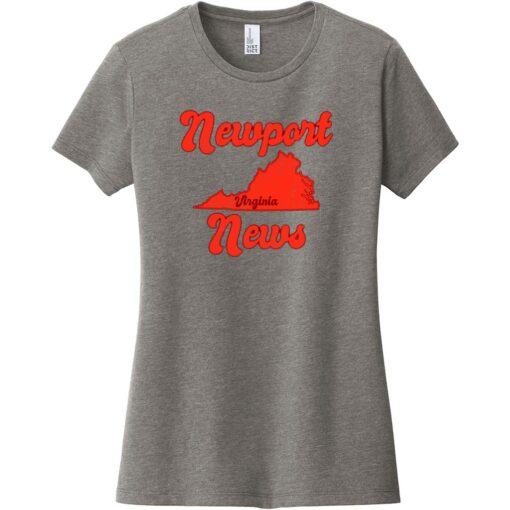 Newport News VA Women's T-Shirt Gray Frost - US Custom Tees