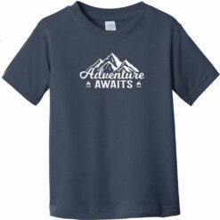 Adventure Awaits Toddler T-Shirt Navy Blue - US Custom Tees
