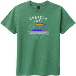 Grayson Lake State Park Youth T-Shirt Heathered Kelly Green - US Custom Tees