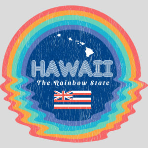 Hawaii Rainbow State Design - US Custom Tees