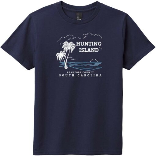 Hunting Island Beaufort County Youth T-Shirt New Navy - US Custom Tees
