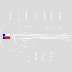 Lubbock Texas Guitar Design - US Custom Tees