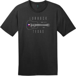 Lubbock Texas Guitar T-Shirt Jet Black - US Custom Tees