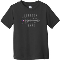 Lubbock Texas Guitar Toddler T-Shirt Black - US Custom Tees