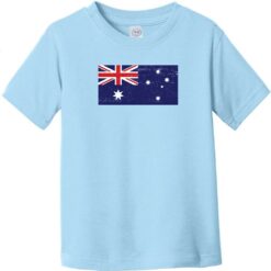 Australia Vintage Flag Toddler T-Shirt Light Blue - US Custom Tees