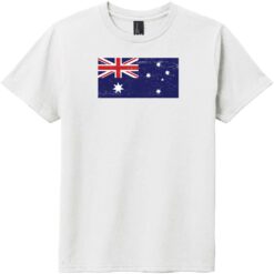 Australia Vintage Flag Youth T-Shirt White - US Custom Tees