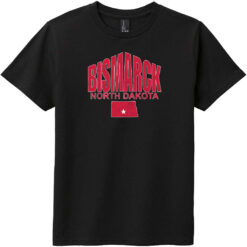 Bismarck North Dakota Youth T-Shirt Black - US Custom Tees