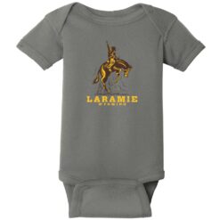 Laramie Wyoming Baby One Piece Charcoal - US Custom Tees