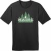 Maine The Pine Tree State T-Shirt Jet Black - US Custom Tees