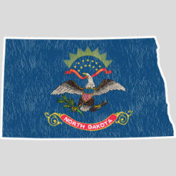 North Dakota State Shape Flag Design - US Custom Tees