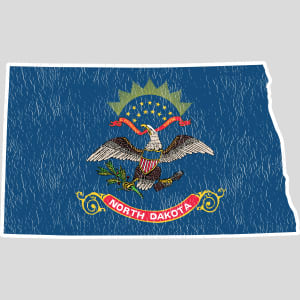 North Dakota State Shape Flag Design - US Custom Tees